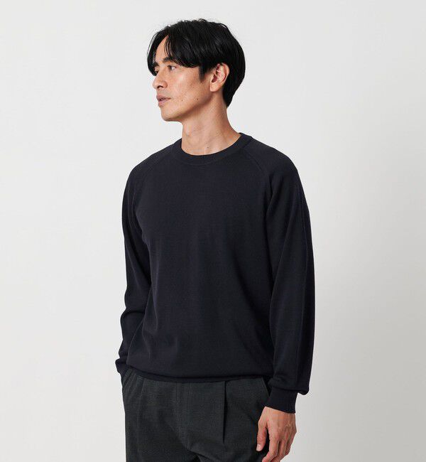 BEAUTY&YOUTH UNITED ARROWS「SUPER130 ウール クルーネック ニット ウォッシャブル」|ニット・セーター|NAVY
