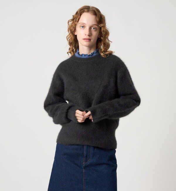 STEVEN ALAN「＜Steven Alan＞オーストラリアンウール ミックス  ニット」|ニット・セーター|DK.GRAY