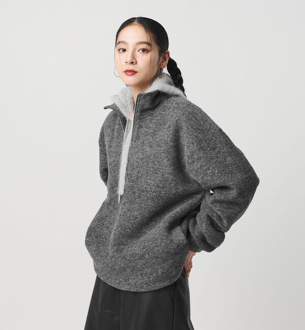 BEAUTY&YOUTH UNITED ARROWS「ハーフジップ エルボーパッチ プルオーバー」|Tシャツ・カットソー|