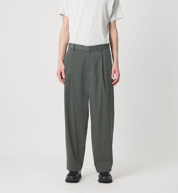 BEAUTY&YOUTH UNITED ARROWS「ヴィンテージライク ナイロン 1プリーツ ワイド パンツ NO.9」|チノ|