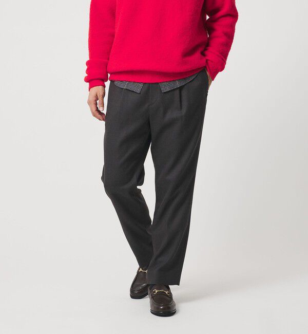 BEAUTY&YOUTH UNITED ARROWS「フラノ テーパード イージー パンツ NO.5 手洗い可能」|チノ|