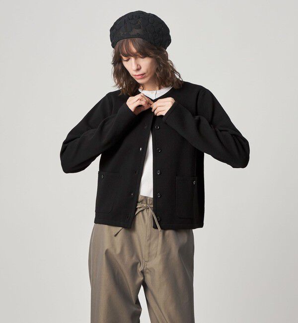 STEVEN ALAN「＜Steven Alan＞ミラノリブ ショートカーディガン」|カーディガン|BLACK