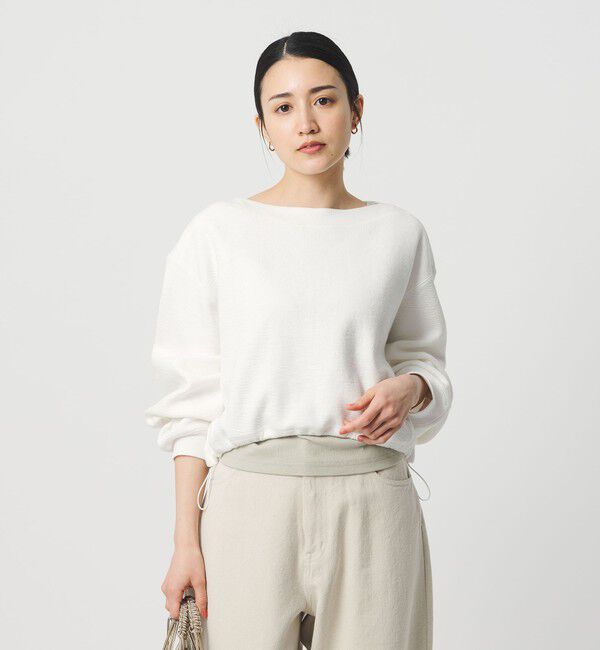 BEAUTY&YOUTH UNITED ARROWS「クロップド ボートネックプルオーバー」|Tシャツ・カットソー|WHITE