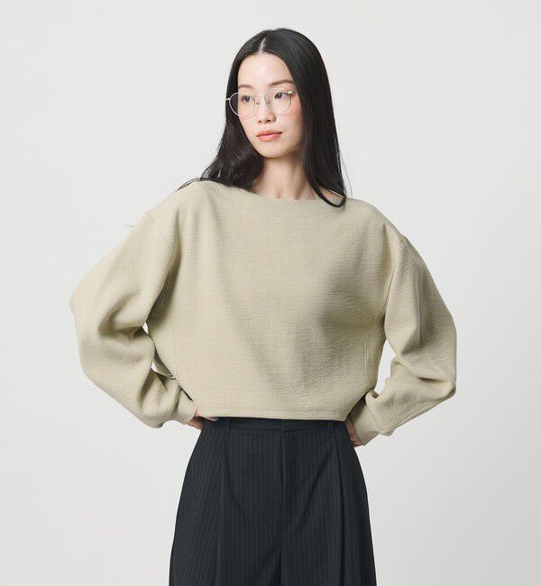 BEAUTY&YOUTH UNITED ARROWS「クロップド ボートネックプルオーバー」|Tシャツ・カットソー|