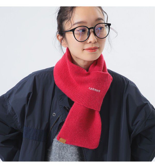 BEAMSBOY「【別注】INFIELDER DESIGN / カシミヤ マフラー」|マフラー|PINK