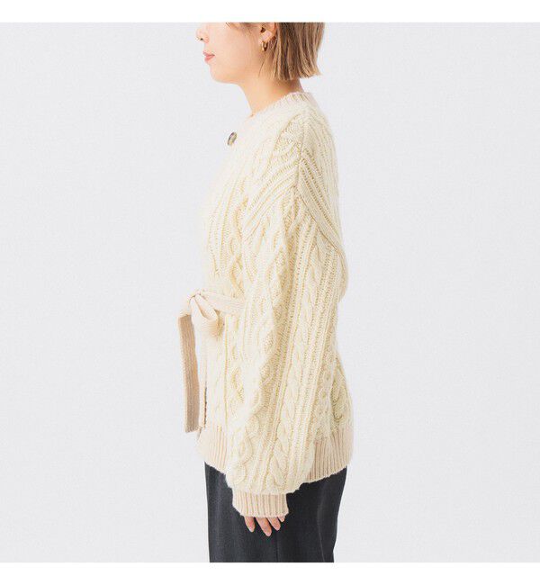 BEAMSBOY「3ゲージ 2トーン アラン カーディガン」|ニット・セーター|