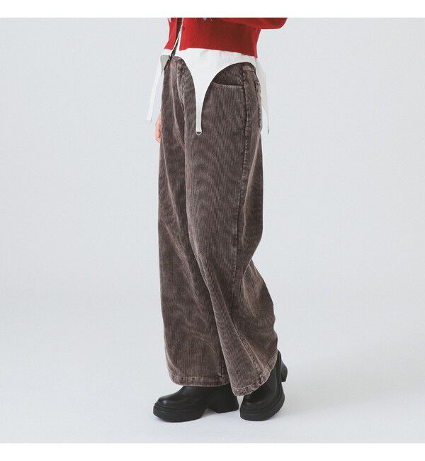 Ray BEAMS 「コーデュロイ 5ポケット ワイド パンツ」|チノ|BROWN
