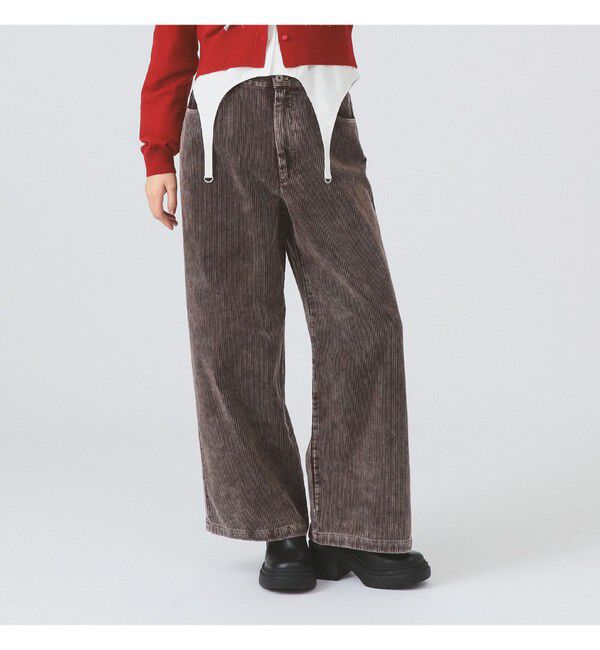 Ray BEAMS 「コーデュロイ 5ポケット ワイド パンツ」|チノ|