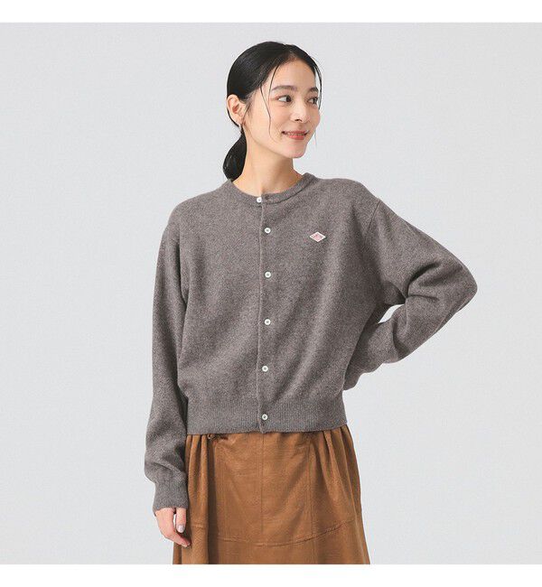 Ray BEAMS 「DANTON / LAMBS WOOL CREWNECK CARDIGAN」|カーディガン|TAUPE