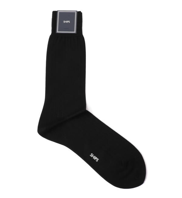 SHIPS「SHIPS: コットン ドレス ソックス」|ソックス|ブラック