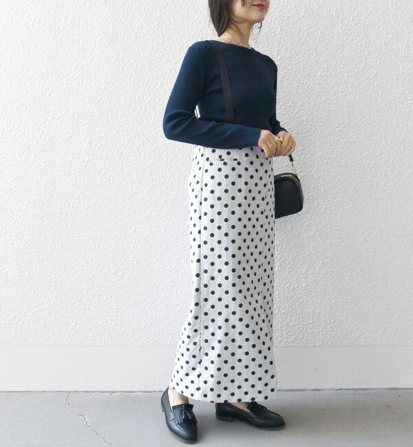 SHIPS any「SHIPS any: ドット ジャカード サスペンダー スカート」|スカート|