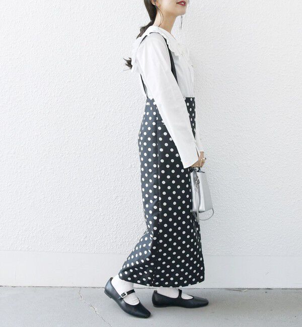 SHIPS any「SHIPS any: ドット ジャカード サスペンダー スカート」|スカート|