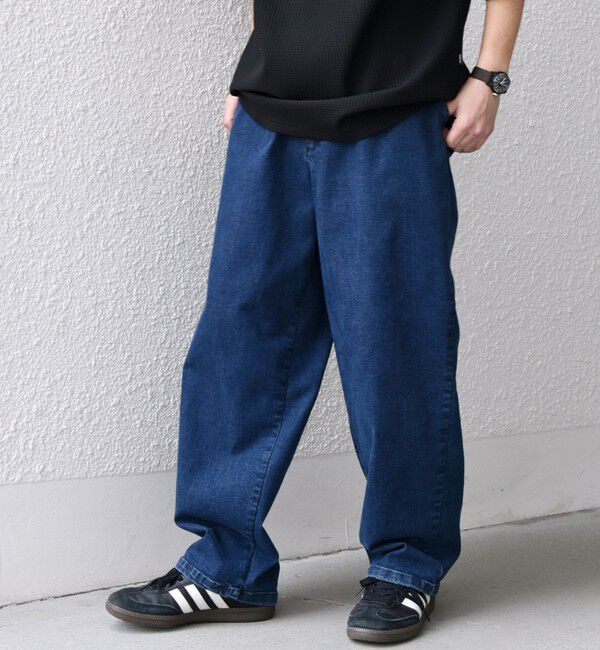 SHIPS any「SHIPS any: ベターコットン 1タック ストレッチ イージー バギー デニム パンツ◇」|デニム|