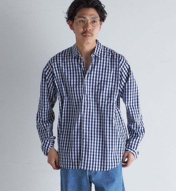 SHIPS「SHIPS: レギュラーカラー ベーシック ロングスリーブ シャツ 〈ストライプ/ギンガムチェック〉」|シャツ・ブラウス|