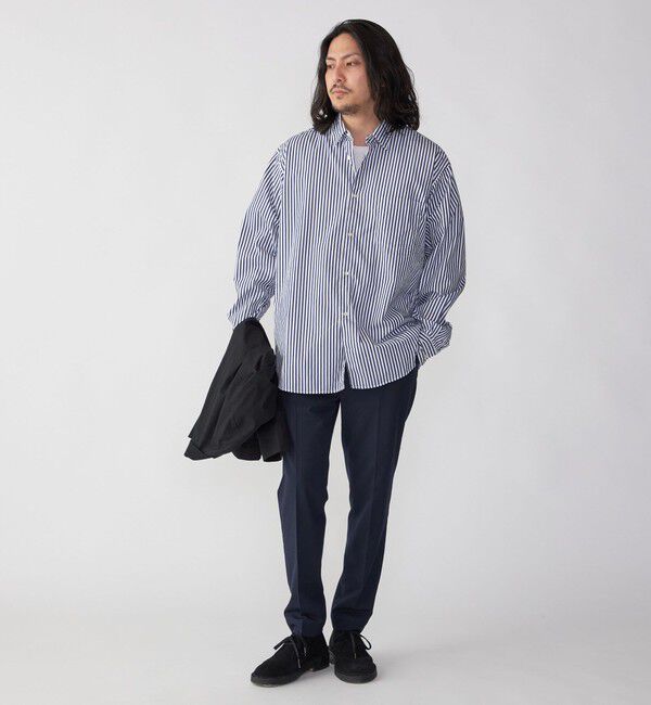 SHIPS「SHIPS: レギュラーカラー ベーシック ロングスリーブ シャツ 〈ストライプ/ギンガムチェック〉」|シャツ・ブラウス|