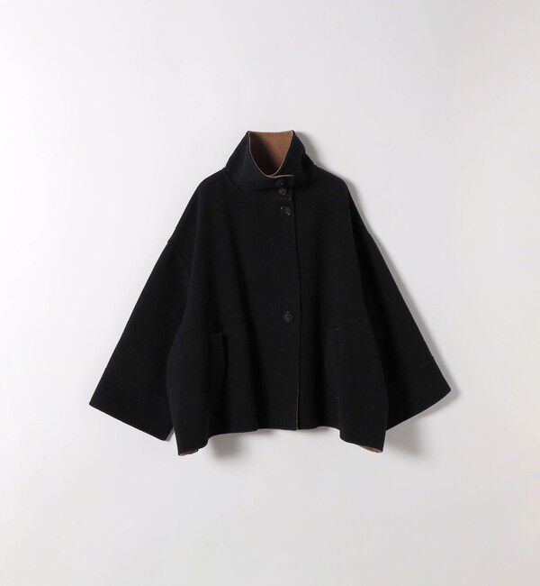 SHIPS any「【WEB限定】SHIPS any: リバー スタンドカラー ポンチョ ショート コート」|その他|