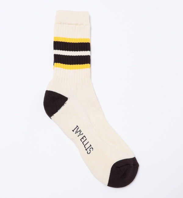 SHIPS「IVY ELLIS: ミドルライン ソックス」|ソックス|ブラウン