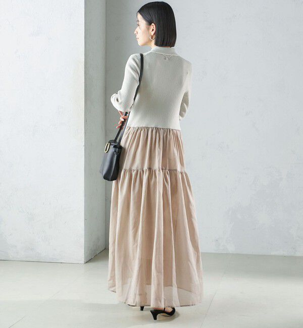 SHIPS for women「〈手洗い可能〉ポロ 衿 シアー ティアード ワンピース」|ワンピース|