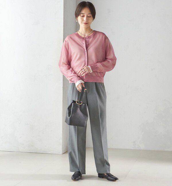 SHIPS for women「〈手洗い可能〉イタリーヤーン ラメ ショート カーディガン」|カーディガン|