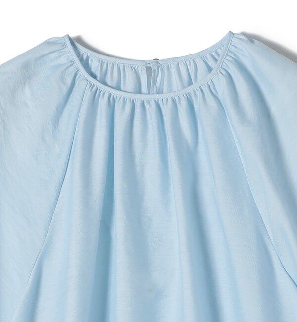 SHIPS for women「〈手洗い可能〉シアー バンブー ギャザー ブラウス」|シャツ・ブラウス|