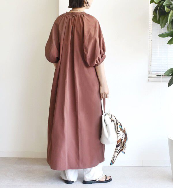 SHIPS for women「〈手洗い可能〉RENU ソフト タイプライター ギャザー ワンピース」|ワンピース|