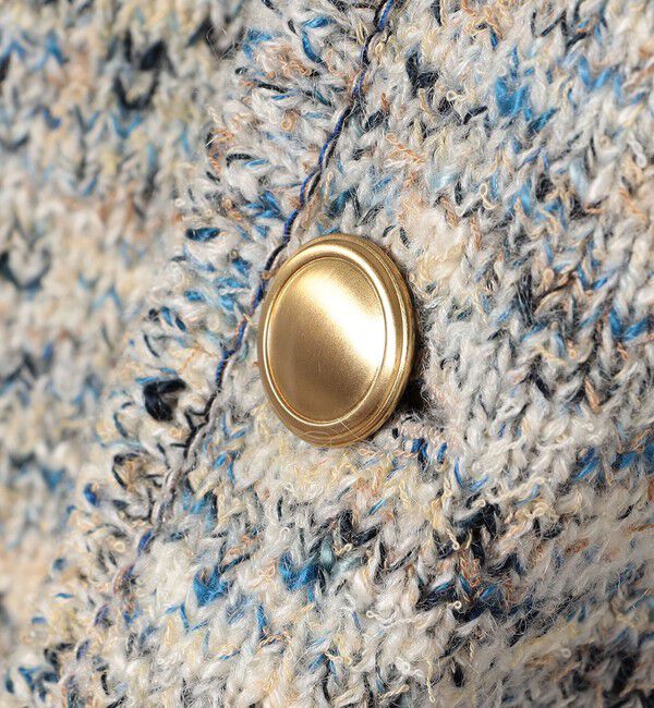 SHIPS for women「〈手洗い可能〉ミックス ヤーン ニット ジャケット」|カーディガン|