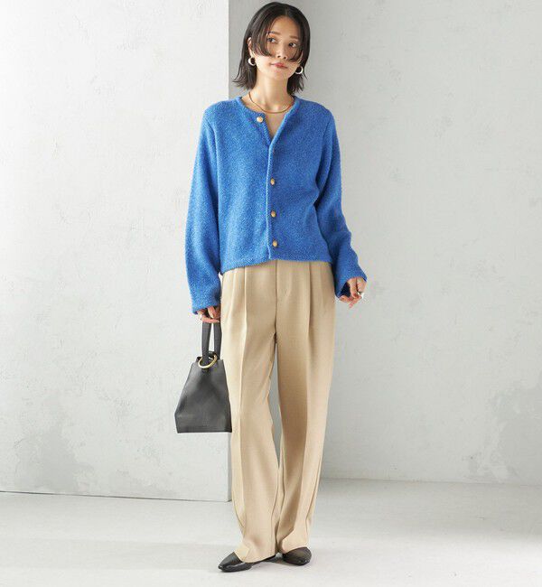 SHIPS for women「〈手洗い可能〉ミックス ヤーン ニット ジャケット」|カーディガン|