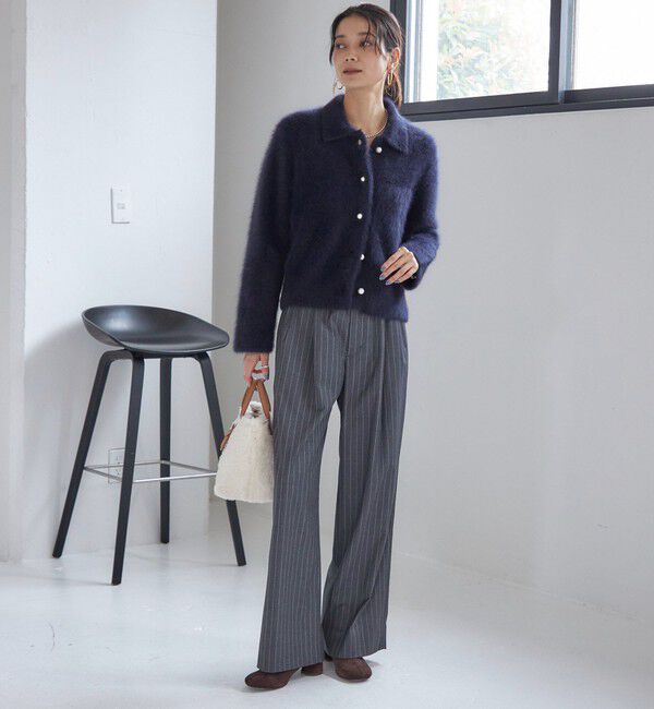 SHIPS for women「杢 フォックス カシミヤ ポロ ニット カーディガン」|カーディガン|