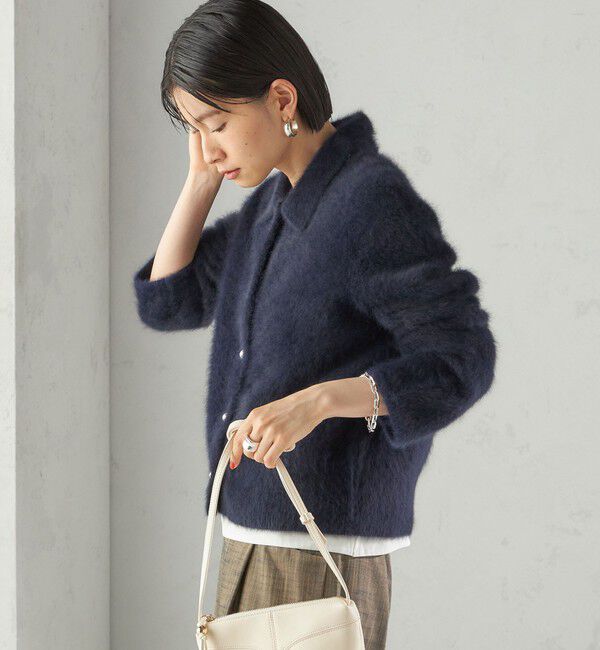 SHIPS for women「杢 フォックス カシミヤ ポロ ニット カーディガン」|カーディガン|