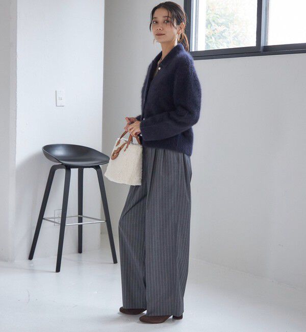 SHIPS for women「杢 フォックス カシミヤ ポロ ニット カーディガン」|カーディガン|