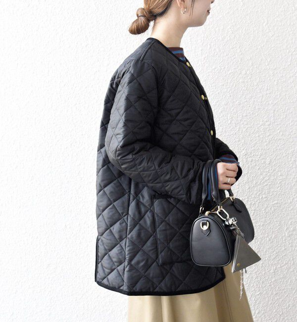 SHIPS any「Traditional Weatherwear: ARKLEY Aライン ミドル ノーカラー コート」|ノーカラーコート|