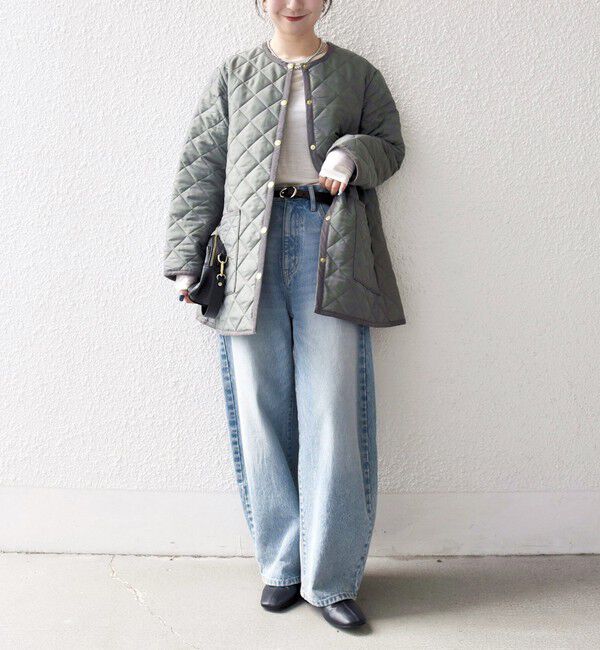 SHIPS any「Traditional Weatherwear: ARKLEY Aライン ミドル ノーカラー コート」|ノーカラーコート|