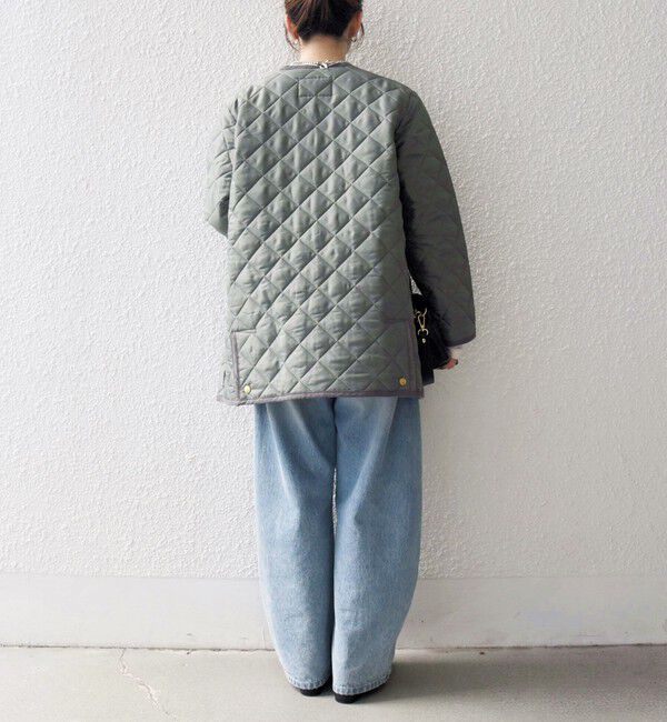 SHIPS any「Traditional Weatherwear: ARKLEY Aライン ミドル ノーカラー コート」|ノーカラーコート|