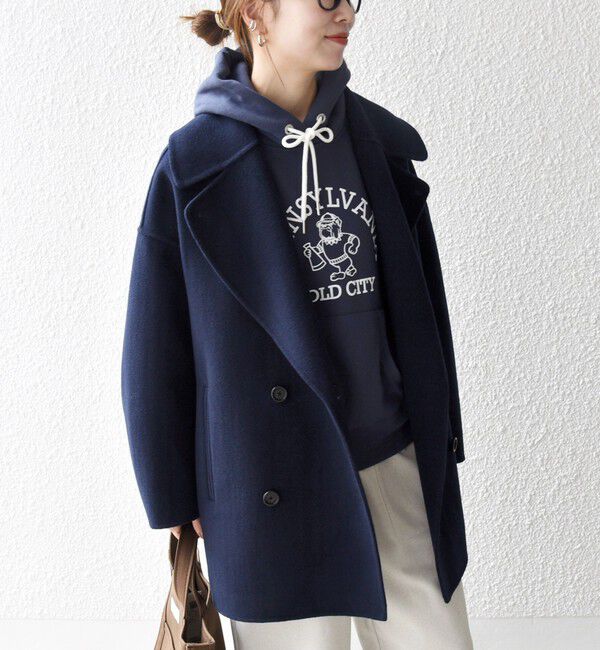 SHIPS any「SHIPS any: リバー ダブル テーラード ミドル コクーン コート」|その他|