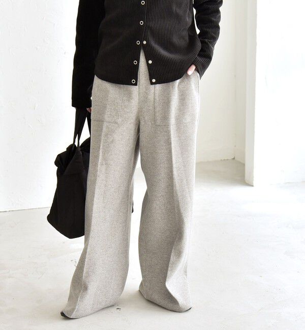 quaranciel「quaranciel: エア ニードル ベイカーデザイン ワイド パンツ」|その他|