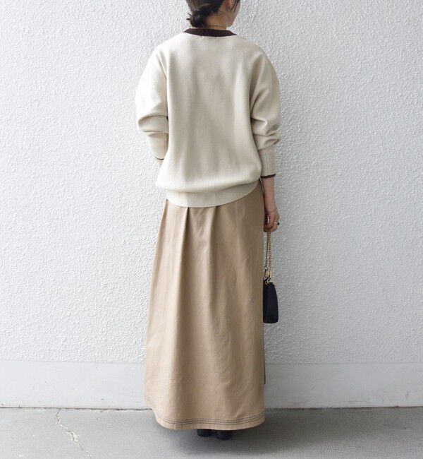 SHIPS any「SHIPS any:〈手洗い可能〉ダブルフェイス Vガゼット ニット プルオーバー」|ニット・セーター|