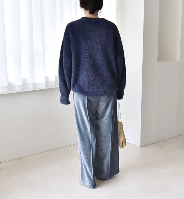 quaranciel「quaranciel:〈洗濯機可能〉ポリエステル ベロア ピンタック イージー ワイド パンツ」|その他|