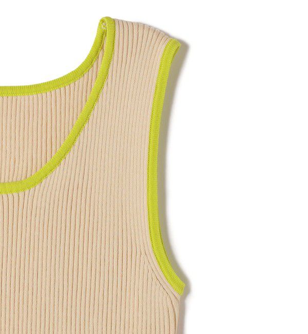 SHIPS Colors 「《予約》SHIPS Colors:〈手洗い可能〉配色 ニット リブ タンクトップ◆」|タンクトップ|