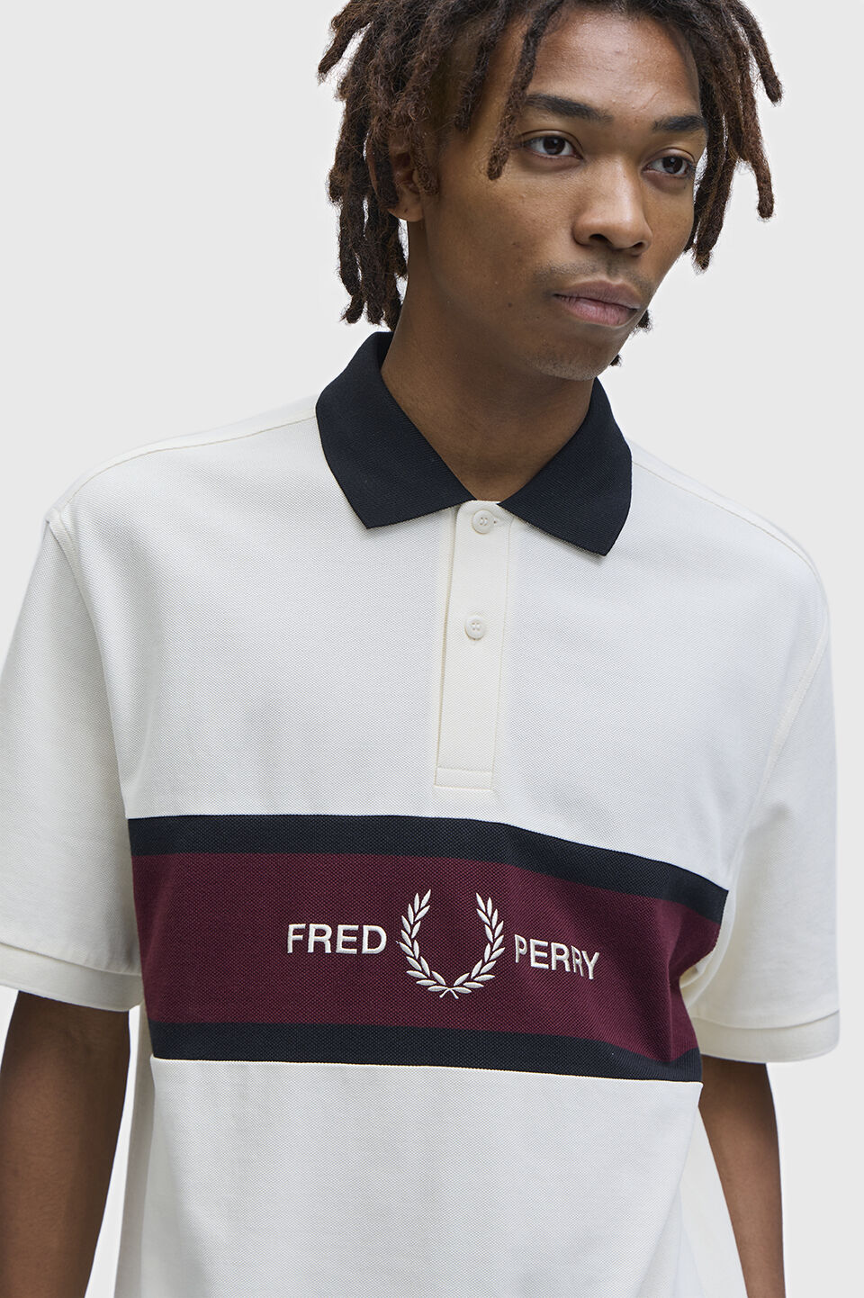FRED PERRY 「Embroidered Panel Polo Shirt」|ポロシャツ|ECRU