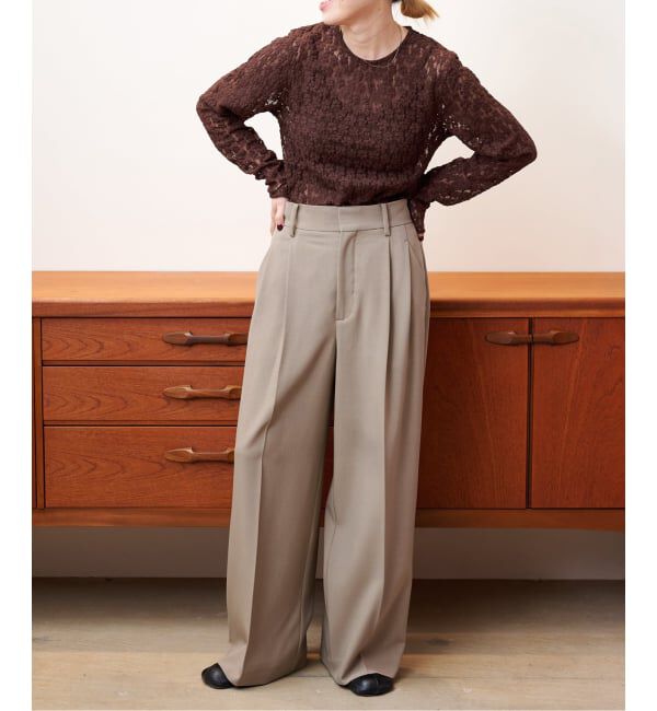 OUTDOOR PRODUCTS Usual Things「フラワーストレッチカットレースプルオーバー」|Tシャツ・カットソー|