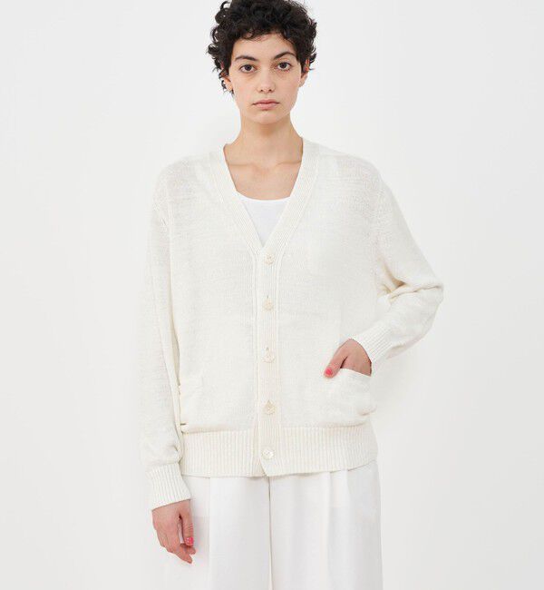 GALERIE VIE「リネンリリヤーン Vネックカーディガン」|カーディガン|