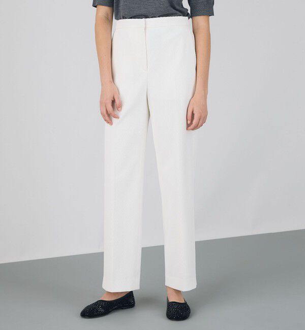 DES PRES「ツイルジャカード セミワイドパンツ」|スラックス|