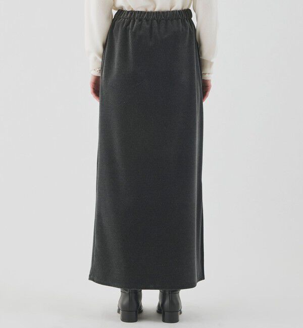 GALERIE VIE「コットンベロア サイドスリットマキシスカート」|タイト|
