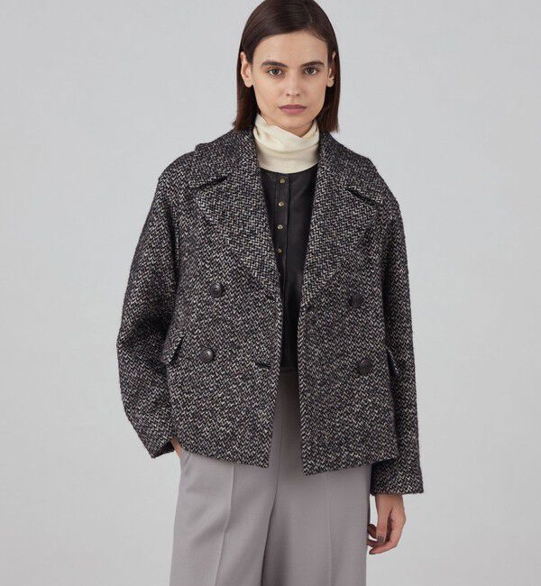 TOMORROWLAND collection「カラーネップホームスパン ピーコート」|ピーコート|