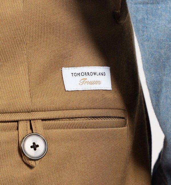 TOMORROWLAND MENS「コットンキュプラ ツイル 2タックワイドストレートパンツ」|スラックス|