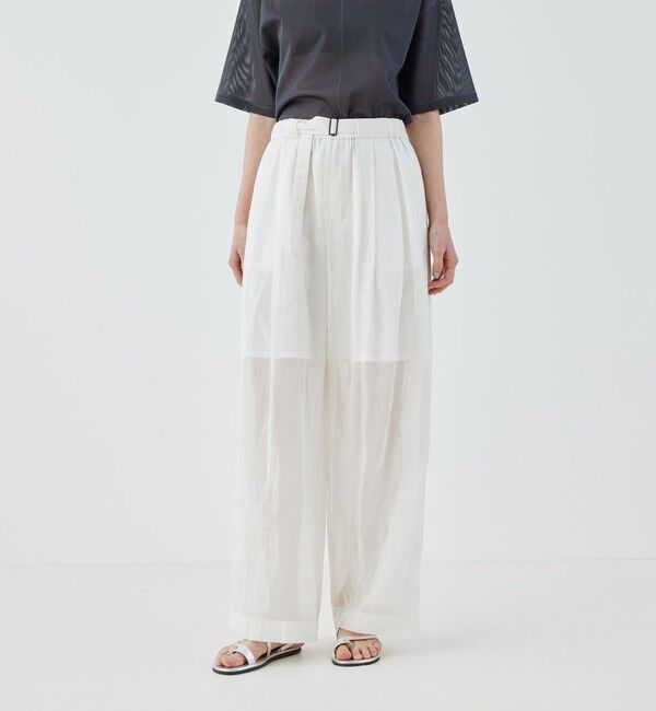 GALERIE VIE「コットンボイルワッシャー ベルテッドリラックスパンツ」|その他|