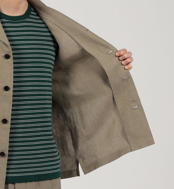 TOMORROWLAND MENS「ベルジャンリネン シャツブルゾン LIBECO」|ブルゾン・スタジャン|