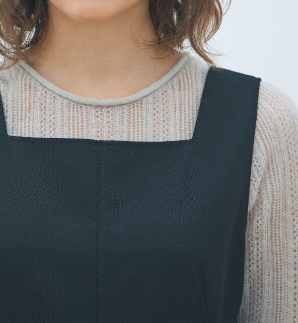 MACPHEE「ウールヘビーメッシュ サロペット」|オールインワン|