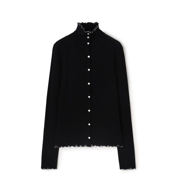 DES PRES「コットンジャージー ビルドネックカーディガン」|カーディガン|12 ホワイト系