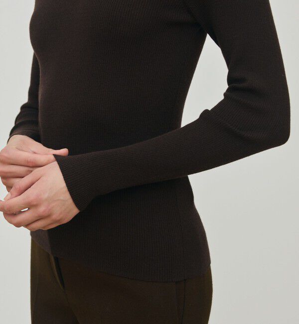 DES PRES「ウーステッドウールファインリブ Vネックプルオーバー」|ニット・セーター|